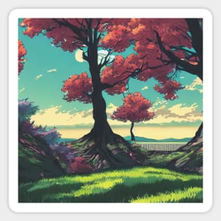 Anime Style Landscape Sticker